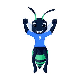 Mascotte du Clubee excité